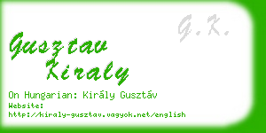 gusztav kiraly business card