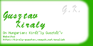 gusztav kiraly business card
